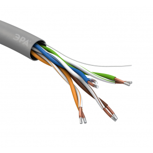 Кабель витая пара ЭРА U/UTP 4x2x24 AWG Cat5e CCA PVC 100 м SIMPLE