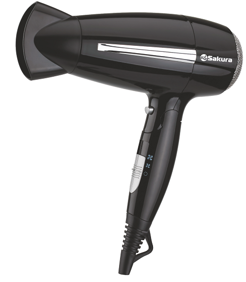 Фен электро SA-4042BK 2000-2200Вт 3 температуры нагрева, 2 скор. SAKURA