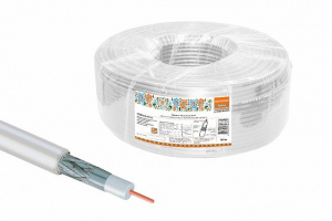 Кабель коаксиальный RG 6 CCS (100м) для внутр. прокладки белый народный
