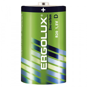 Ergolux R20  SR2 (R20SR2, батарейка,1.5В) (4шт!!/12/144)