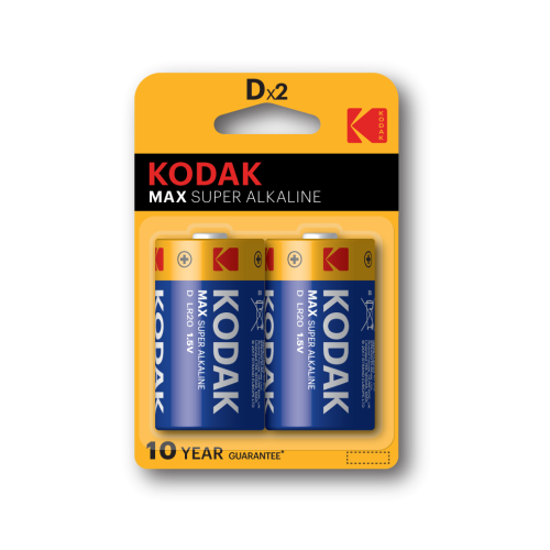Батарейки Kodak LR20-2BL MAX SUPER Alkaline [KD-2] (20/100) (2!!)