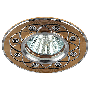 KL40 SL/GD Светильник ЭРА литой  "алюминевый " MR16,12V/220V, 50W  золото/серебро