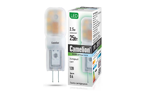 Лампа светод. капсул. Camelion LED2.5-JC-SL/845/G4 (2.5Вт 12В)