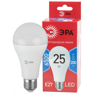 Лампа светодиодная ЭРА 25Вт Е27 RED LINE LED A65-25W-865-E27 (груша, 6500К) (10/100)