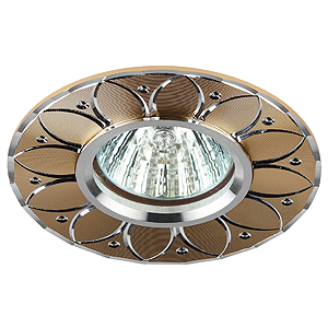 KL42 SL/GD Светильник ЭРА литой  "алюминевый  " MR16,12V/220V, 50W  серебро/золото (5/100/2000)